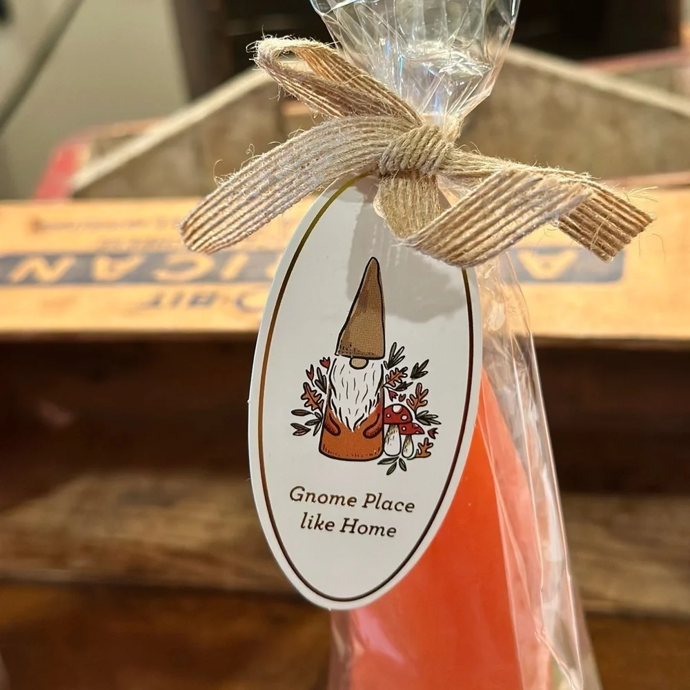 2 Gnome Candles and British Gnome Dish Towel